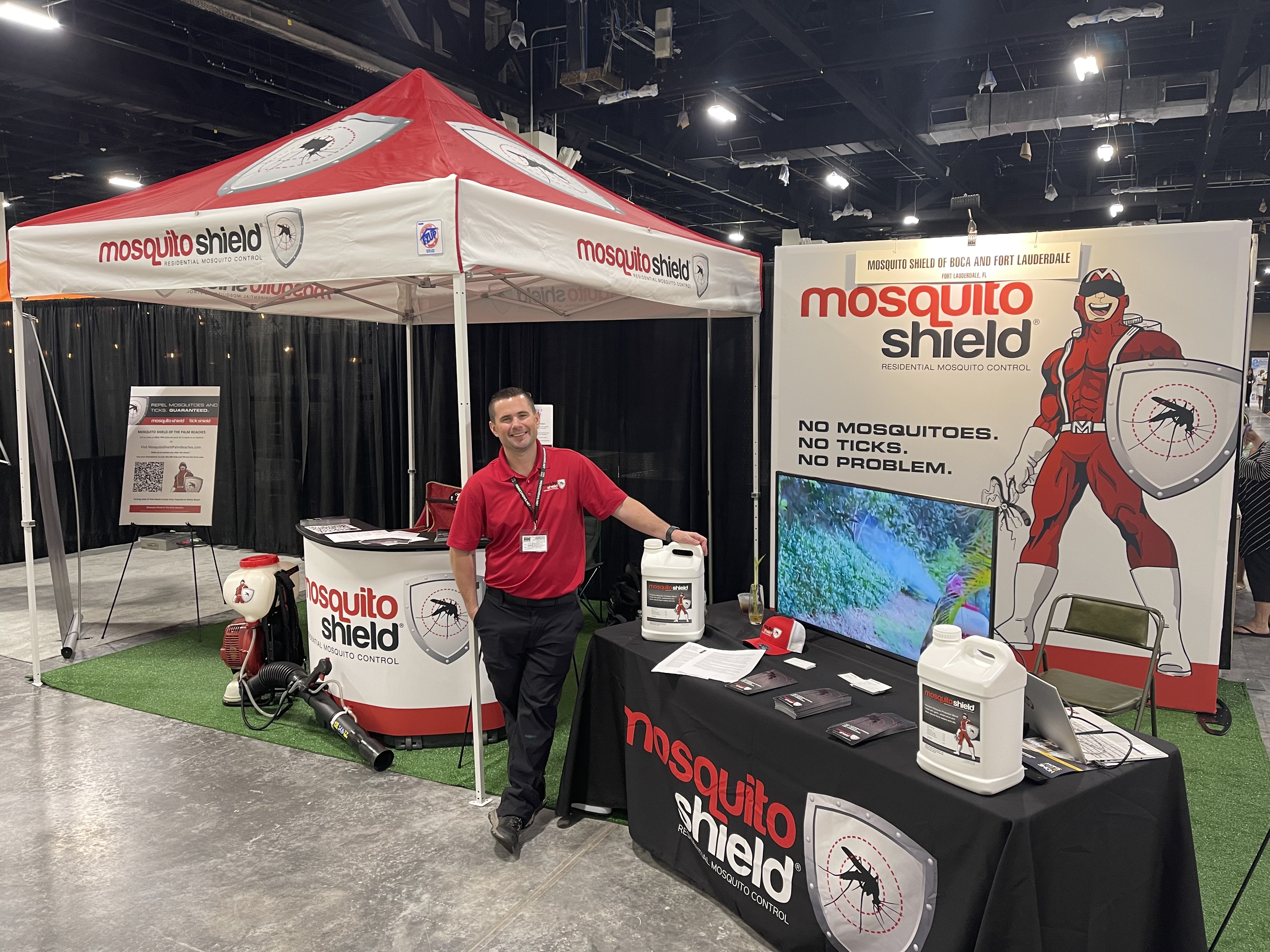 Mosquito Shield trade show booth in South Florida