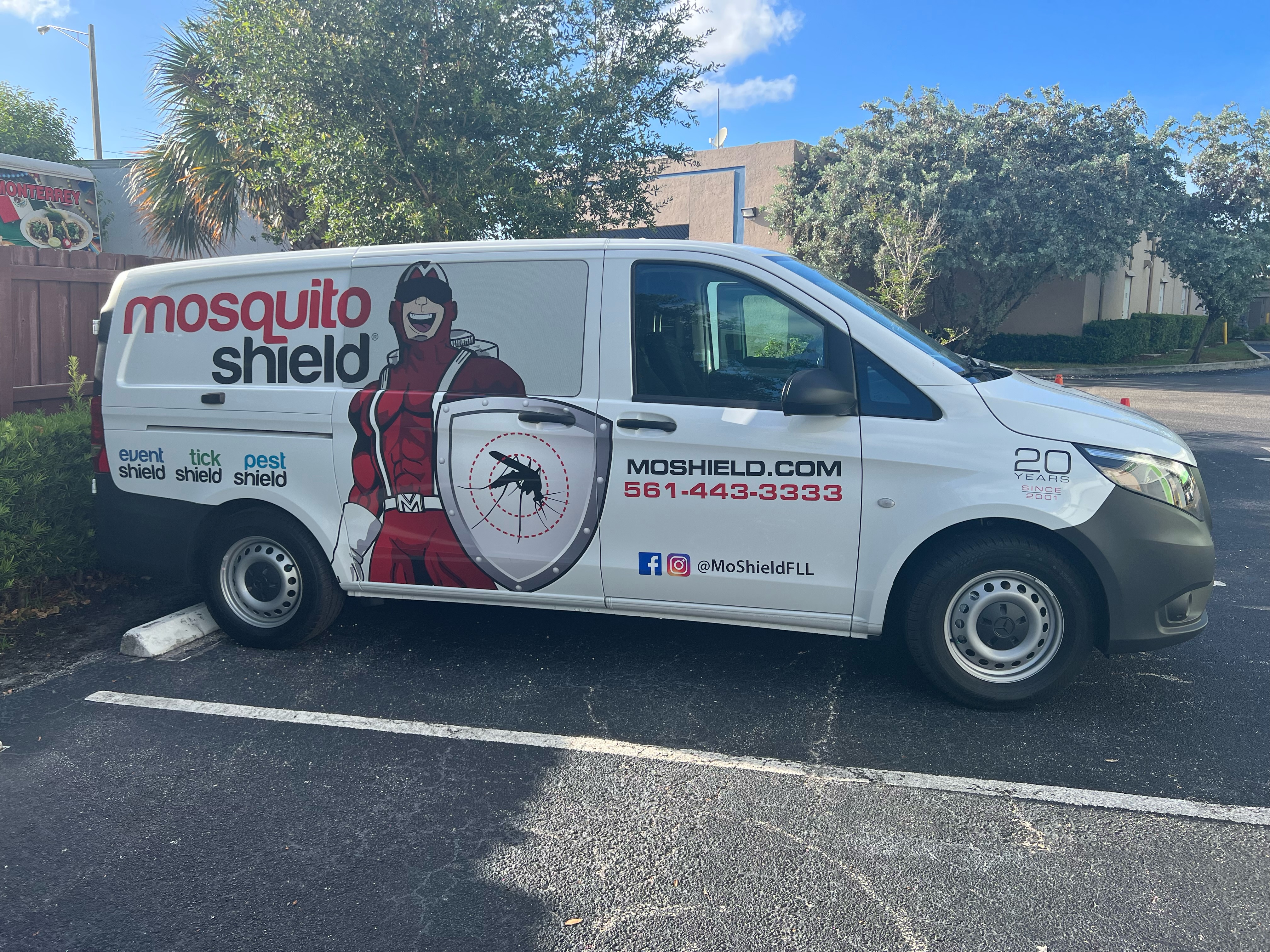 Mosquito Shield service van for MistAway automatic mosquito misting systems South Florida